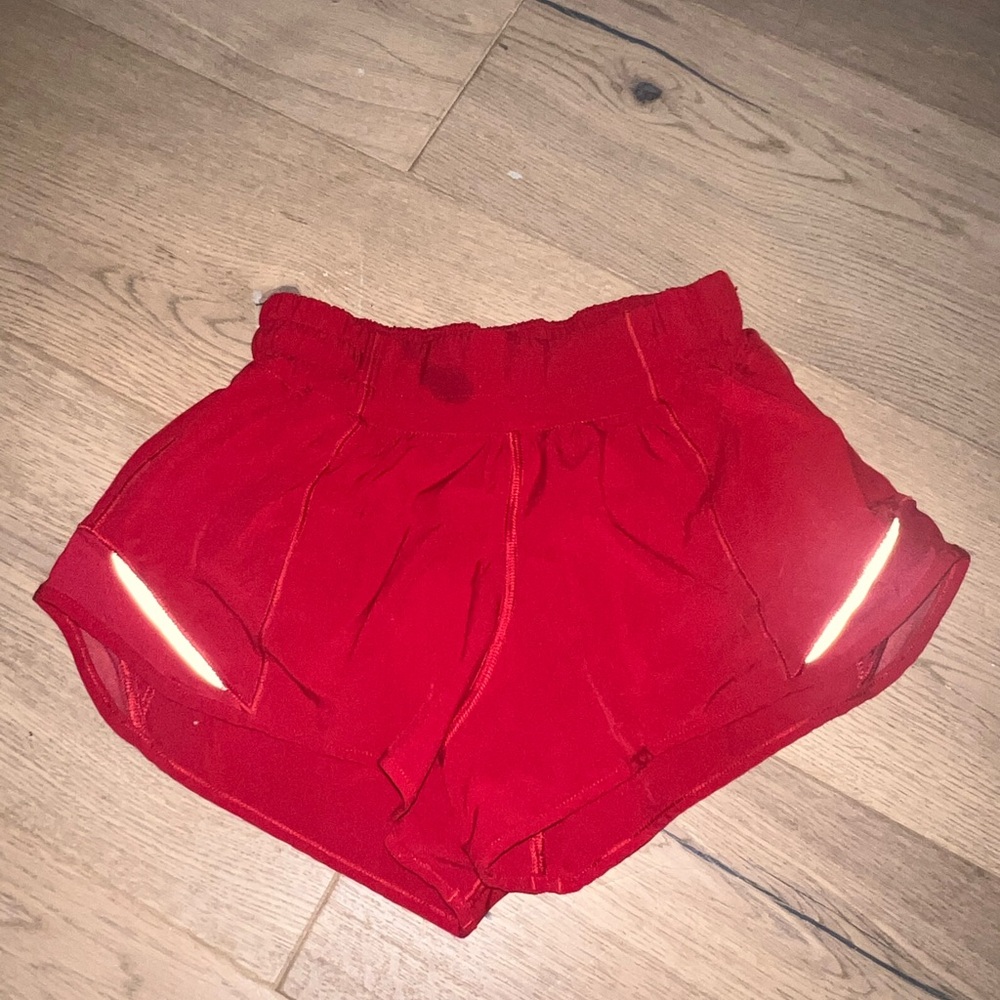 red lululemon shorts size 2